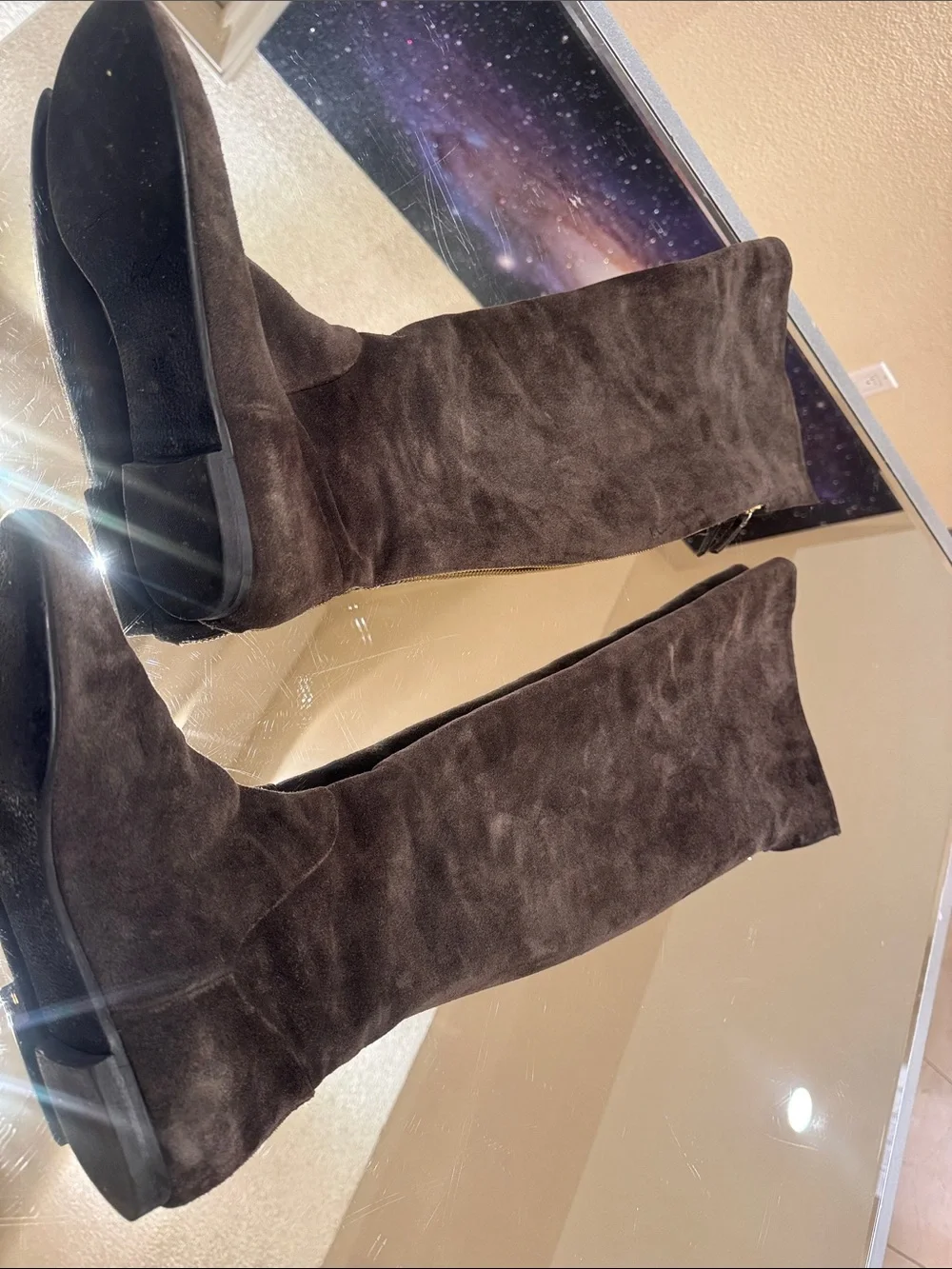 Giuseppe Zanotti Vintage Brown Suede Over the Knee Boots